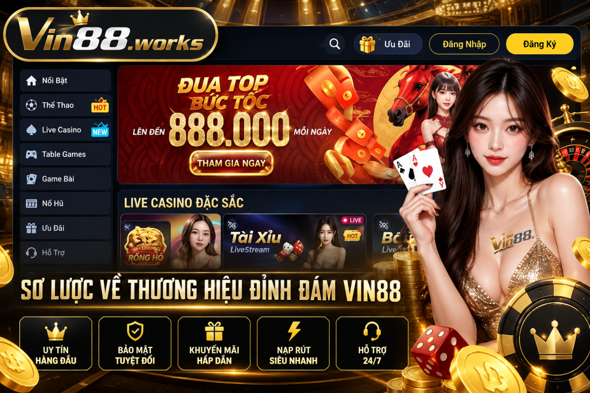 VIN88.works giới thiệu thương hiệu casino trực tuyến