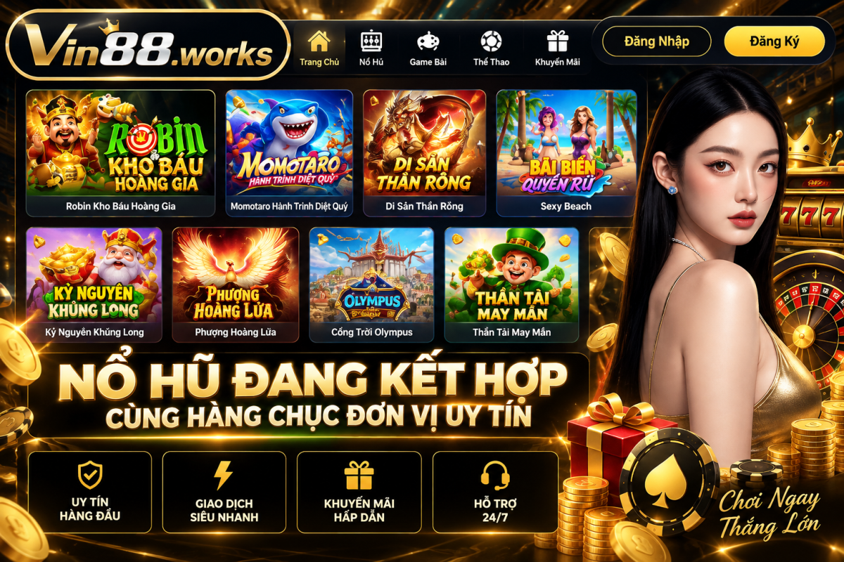 VIN88.works nổ hũ trực tuyến với kho game đa dạng