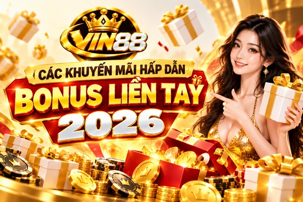 Các khuyến mãi hấp dẫn bonus liền tay 2026 Khuyến mãi Vin88 2026 với các chương trình bonus hấp dẫn