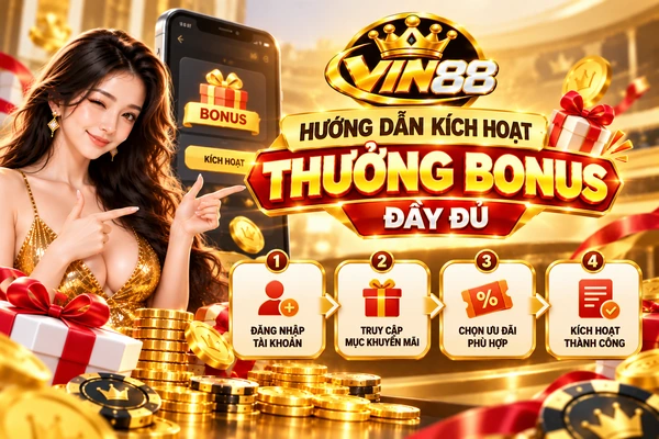 Hướng dẫn kích hoạt thưởng bonus đầy đủ Hướng dẫn kích hoạt thưởng Bonus Vin88 đầy đủ và đơn giản