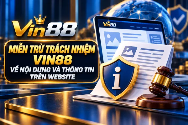 Miễn Trừ Trách Nhiệm Vin88 Về Nội Dung Website Miễn trừ trách nhiệm Vin88 về nội dung và thông tin trên website