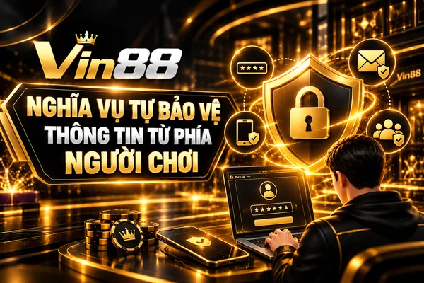 Người chơi Vin88 tự bảo vệ thông tin tài khoản và dữ liệu cá nhân.