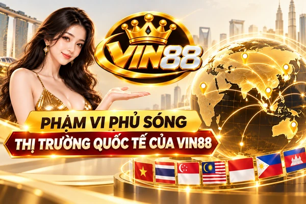 Phạm vi phủ sóng thị trường quốc tế của Vin 88 Phạm vi hoạt động quốc tế của VIN88 tại nhiều thị trường