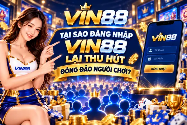 Đăng Nhập Vin88 Thu Hút Đông Đảo Người Chơi Đăng nhập Vin88 với giao diện hiện đại và không gian giải trí trực tuyến sôi động.