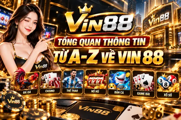 Tổng Quan Thông Tin Từ A-Z Về Vin88 Tổng quan thông tin từ A-Z về Vin88 với các danh mục giải trí casino, thể thao, game bài và nổ hũ.