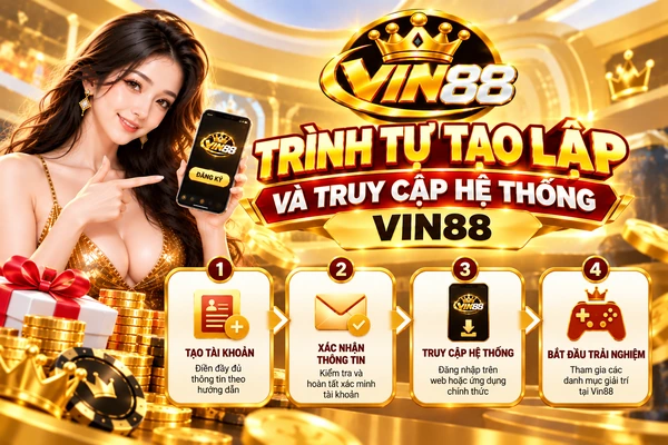 Trình tự tạo lập và truy cập hệ thống Vin88 Hướng dẫn tạo tài khoản và truy cập hệ thống Vin88
